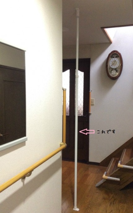 重宝な、たて手摺